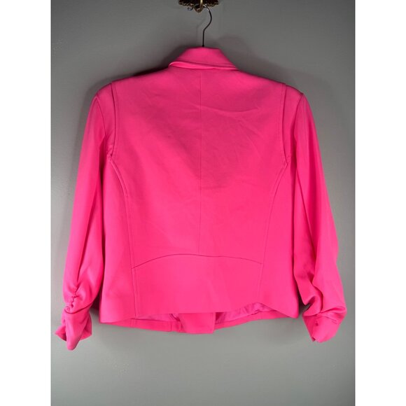 Generation Love Colleen Crepe Moto Jacket Blazer in Ultra Pink Size L New - Picture 6 of 6